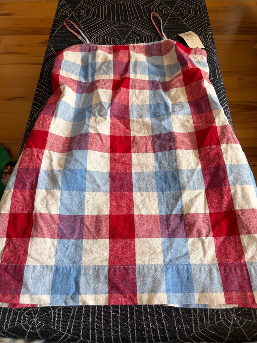 a new day Red, Light Blue & White Gingham Sundress